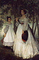 The Two Sisters; Portrait, 1863, tissot