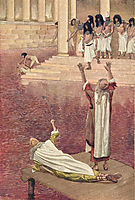 Water Is Changed into Blood, tissot