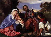 The Holy Family with a Shepherd, c.1510, titian
