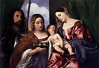 Madonna and Child with Sts Dorothy and George, 1520, titian