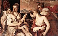 Venus Blindfolding Cupid, 1565, titian