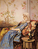 An Exotic Beauty in an Interior, 1883, toulmouche
