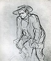Aristide Bruant on His Bicycle, 1892, toulouselautrec