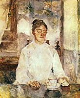 The artist-s mother, the Countess Adèle de Toulouse Lautrec at breakfast, 1883, toulouselautrec