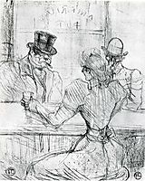 At the Bar Picton, Rue Scribe, 1896, toulouselautrec