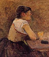 At Gennelle, Absinthe Drinker, 1886, toulouselautrec