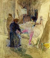 Behind the Scenes, 1899, toulouselautrec