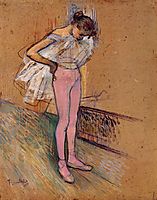Dancer Adjusting Her Tights, 1890, toulouselautrec