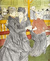 Dancing at the Moulin Rouge, 1897, toulouselautrec