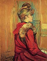 Girl in a Fur, Mademoiselle Jeanne Fontaine, 1891, toulouselautrec