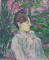 The Greens (Seated Woman in a Garden), 1891, toulouselautrec