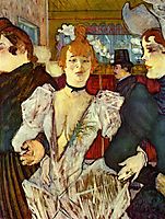 La Goulue Arriving at the Moulin Rouge with Two Women, 1892, toulouselautrec