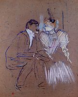 Lucien Guitry and Granne Granier, 1895, toulouselautrec