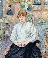 The Redhead with a White Blouse, 1888, toulouselautrec