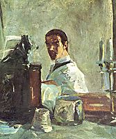 Self-portrait in front of a mirror, 1883, toulouselautrec