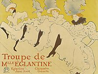 Troupe de Mlle Elegantine (affiche), 1896, toulouselautrec