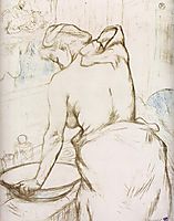 Woman at Her Toilette them, Washing Herself, 1896, toulouselautrec