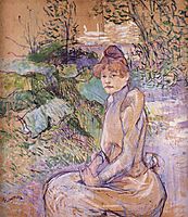 Woman in Monsieur Forest s Garden, 1891, toulouselautrec