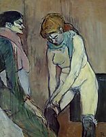 Woman Pulling up Her Stockings, 1894, toulouselautrec