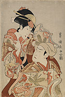 The actors Matsumoto Yonesaburô I and Nakamura Denkurô IV, 1798, toyokuni