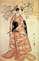 Nakamura Nosio the second performs the dance , 1796, toyokuni