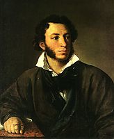 Portrait of Alexander Pushkin, 1827, tropinin