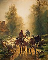 On the Way to the Market, 1859, troyon
