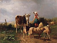 Return of the Herd, c.1860, troyon