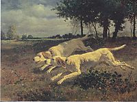 Running dogs, 1853, troyon