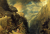 The Battle of Fort Rock, Val d-Aoste, Piedmont, turner