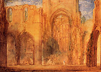 Interior of Fountains Abbey, Yorkshire, turner