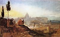 Rome, Saint Peter-s from the Villa Barberini, 1819, turner