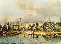 South View of Christ Church, from the Meadows, turner