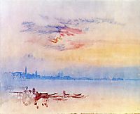 Venice, Looking East from the Guidecca, Sunrise, 1819, turner