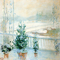 Balcony in Winter, 1902, twachtman