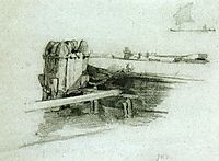 Boat at Bulkhead, c.1878, twachtman