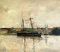 Sailing Boats, Dieppe Harbor, 1885, twachtman