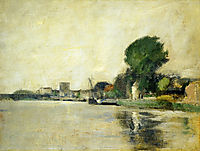 View along a River, c.1885, twachtman