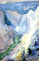 Waterfall in Yellowstone, 1895, twachtman