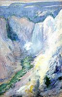 Waterfall in Yellowstone, c.1895, twachtman
