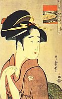 The geisha kamekichi, utamaro