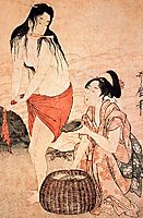 Girls pearl-divers, utamaro