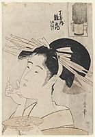 Midori of the Hinataka, from The Hour of the Rat, utamaro
