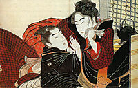 A scene from the -Poem of the Pillow-, 1788, utamaro