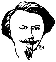 Portrait of French writer Auguste Villiers de l-Isle-Adam, 1898, vallotton