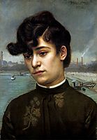 Portrait of Juliette Lacour (model), 1886, vallotton
