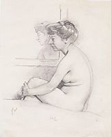 Seated Nude on a couch, c.1905, vallotton