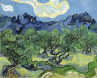 The Alpilles with Olive Trees in the Foreground, 1889, vangogh