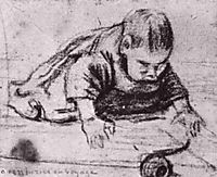 Baby Crawling, c.1883, vangogh