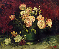Bowl with Peonies and Roses , 1886, vangogh